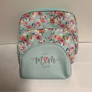 Floral Print Women's Make Up Bag Set
